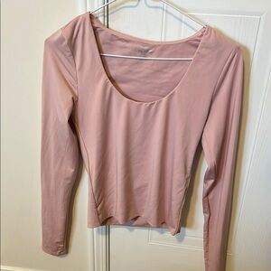 Fitted Pink Long Sleeve Bodysuit